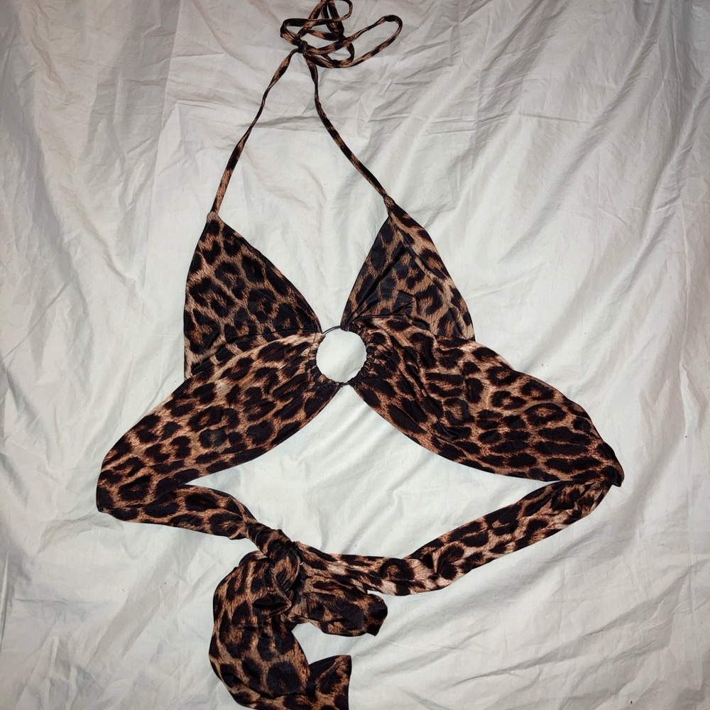 PLT Cheetah Halter Top